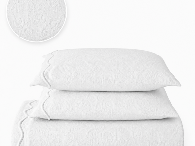 Kit Colcha Piquet Tognato Capela Branco 100% Algodão