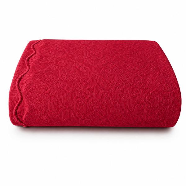 Colcha Piquet Vermelho Cereja 100% Algodão Tognato