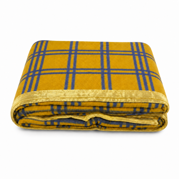 Cobertor 100% Algodão Amarelo Azul Índigo Tognato Cotton