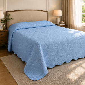 Colcha Piquet Tognato Capela Azul Índigo 100% Algodão