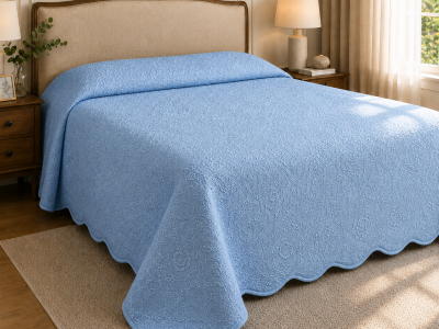 Colcha Piquet Tognato Capela Azul Índigo 100% Algodão