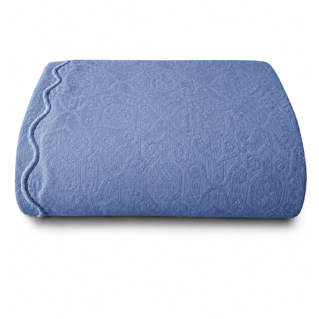 Colcha Piquet Tognato Capela Azul Índigo 100% Algodão