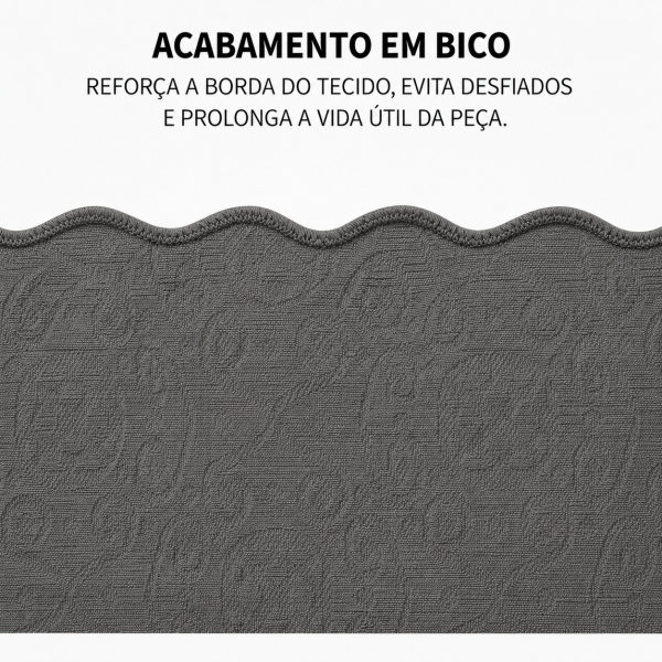 Kit Colcha Piquet Grafite Tognato Capela 100% Algodão