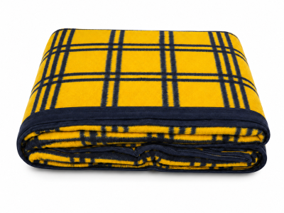Cobertor 100% Algodão Amarelo Azul Marino Tognato Cotton