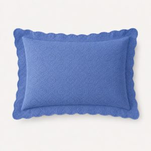 Porta Travesseiro Piquet Capela Tognato Azul Índigo 100% Algodão