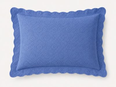 Porta Travesseiro Capela Azul Índigo 100% Algodão
