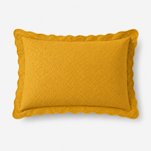 Porta Travesseiro Capela Amarelo Curry 100% Algodão