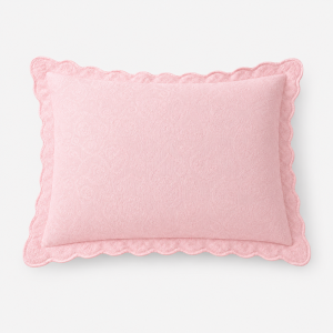 Porta Travesseiro Piquet Capela Tognato Rosa Bambina 100% Algodão