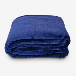 Manta Flannel Tognato Azul Marino 240g dobrada