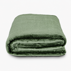 Manta Flannel Tognato Verde Musgo 240g dobrada