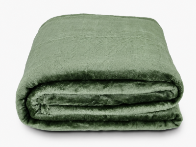 Manta Flannel Tognato Verde Musgo 240g dobrada