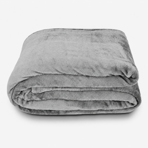 Manta Flannel Tognato Cinza Platina 240g dobrada