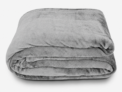 Manta Flannel Tognato Cinza Platina 240g dobrada