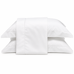 Jogo de Lençol Tognato Sublime Branco 200 fios sobre cama