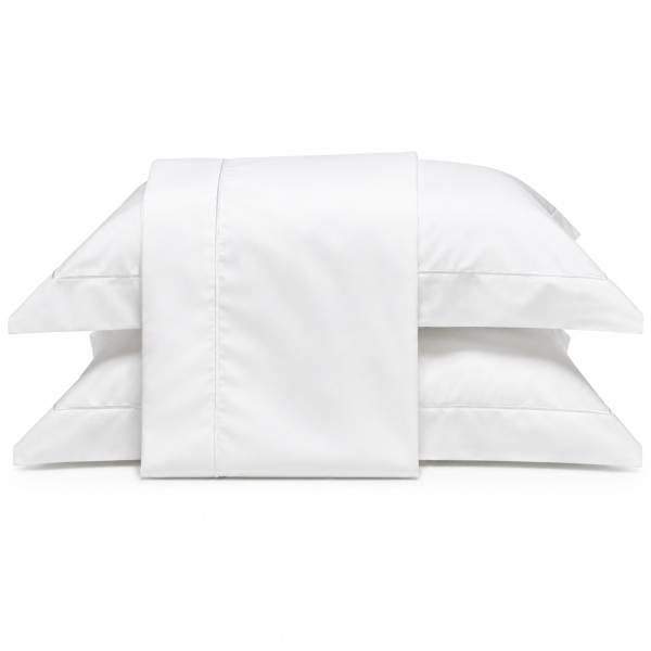 Jogo de Lençol Tognato Sublime Branco 200 fios sobre cama