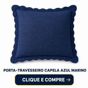 Comprar Porta-Travesseiro Piquet Capela Tognato Azul Marino 100% algodão